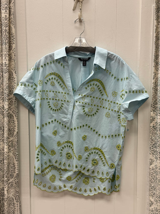 Short Sleeve Popover Embroidered