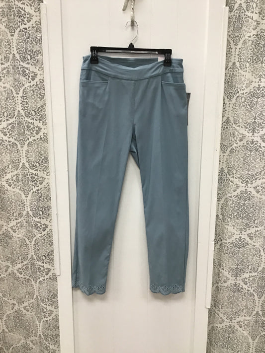 Ankle Pant With Scallop Embroidered Hem