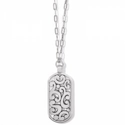 Contempo Token Tag Long Necklace