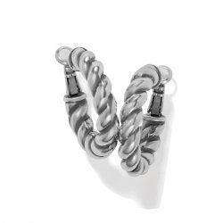 Interlok Twist Medium Leverback Hoop Earrings