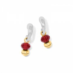 Meridian Two Tone Post Hoop Earrings