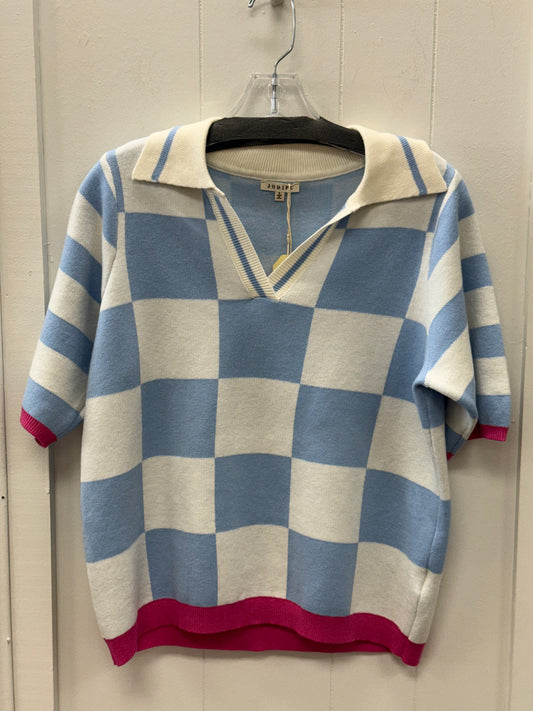 Checkered Blue Top