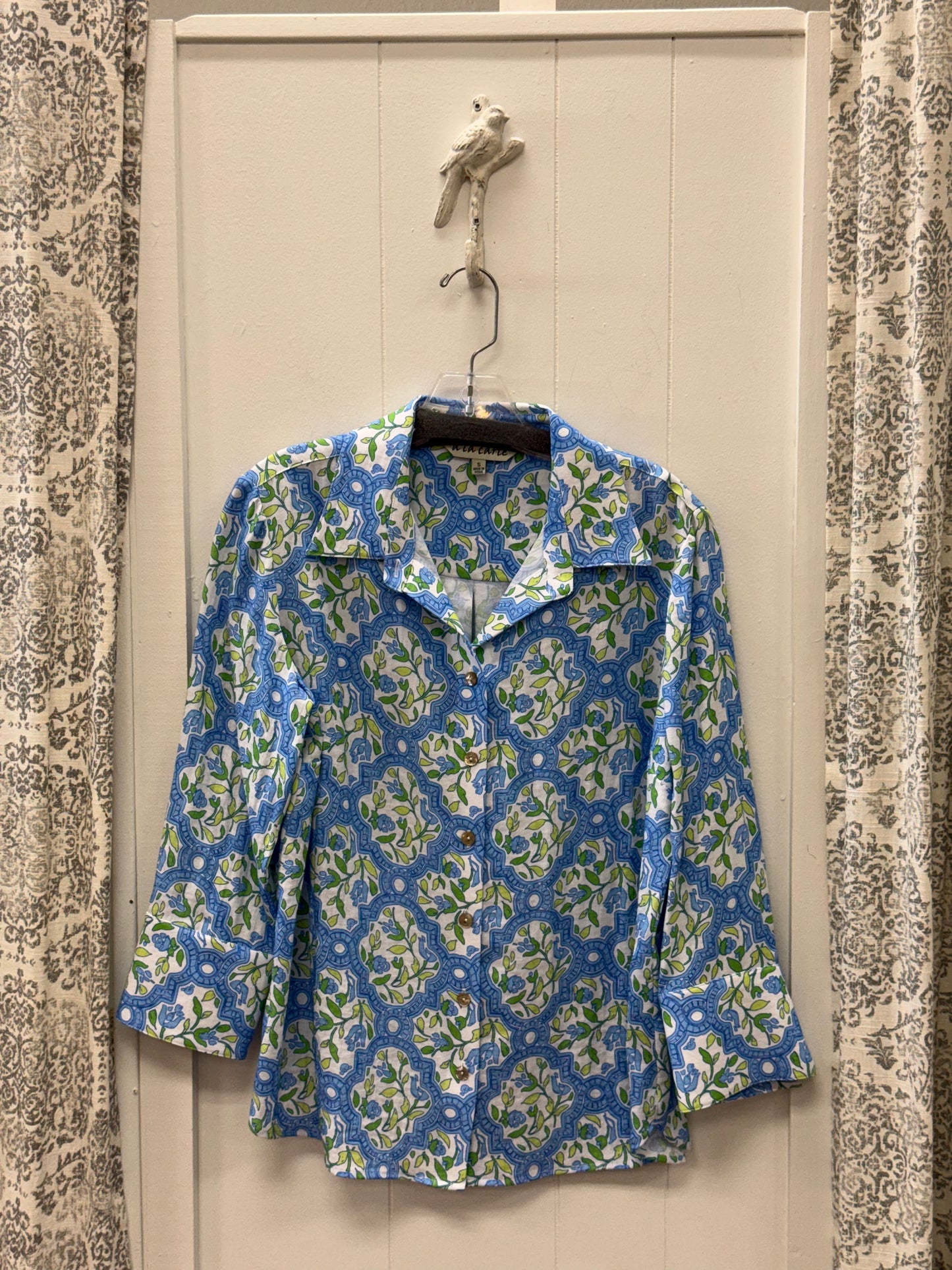 Three Quarter Sleeve Button Up
