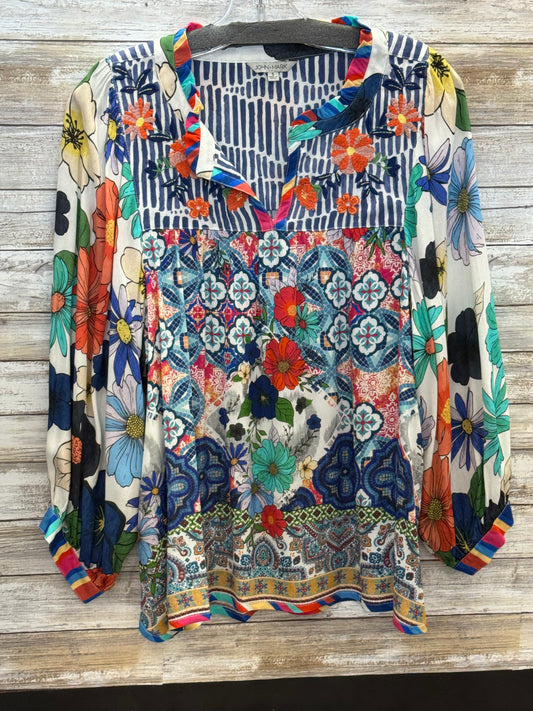 Mixed Print V-Neck Tunic