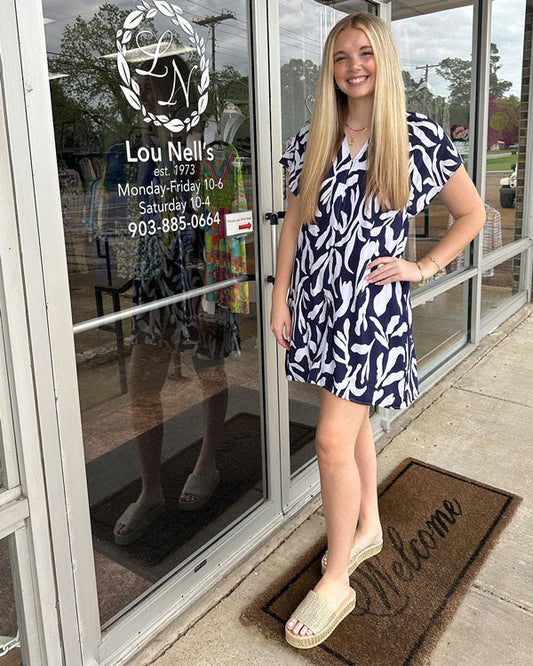 Print Short Sleeve Dress