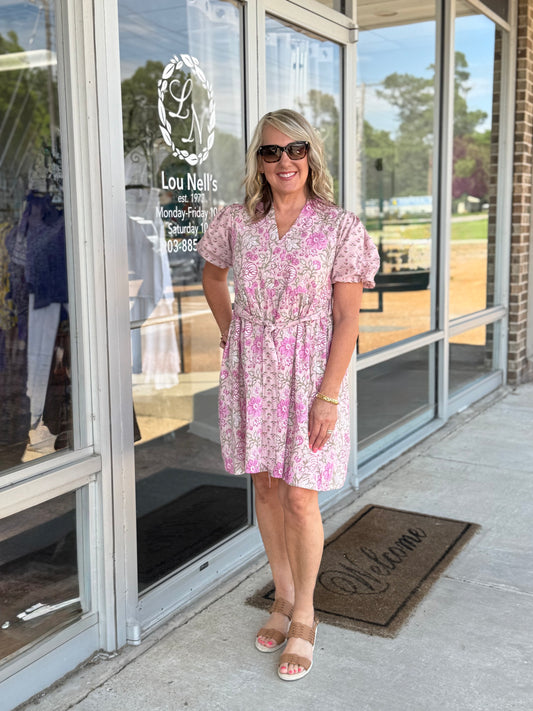 Puff Sleeve Floral Dress