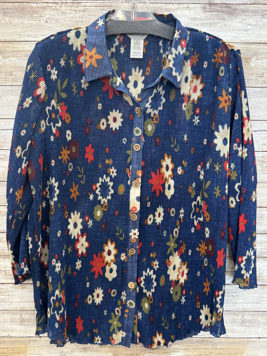 3/4 Sleeve Pleated Shirt