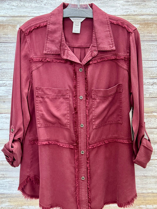 Roll Tab Fringed Shirt