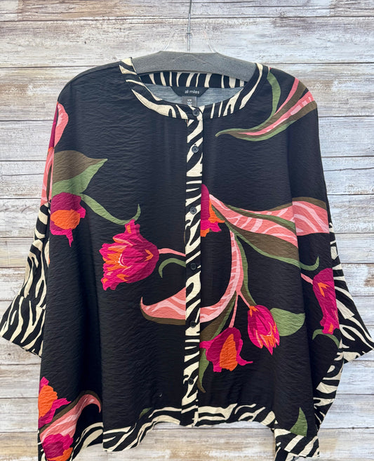 Printed Dolman Sleeve Top