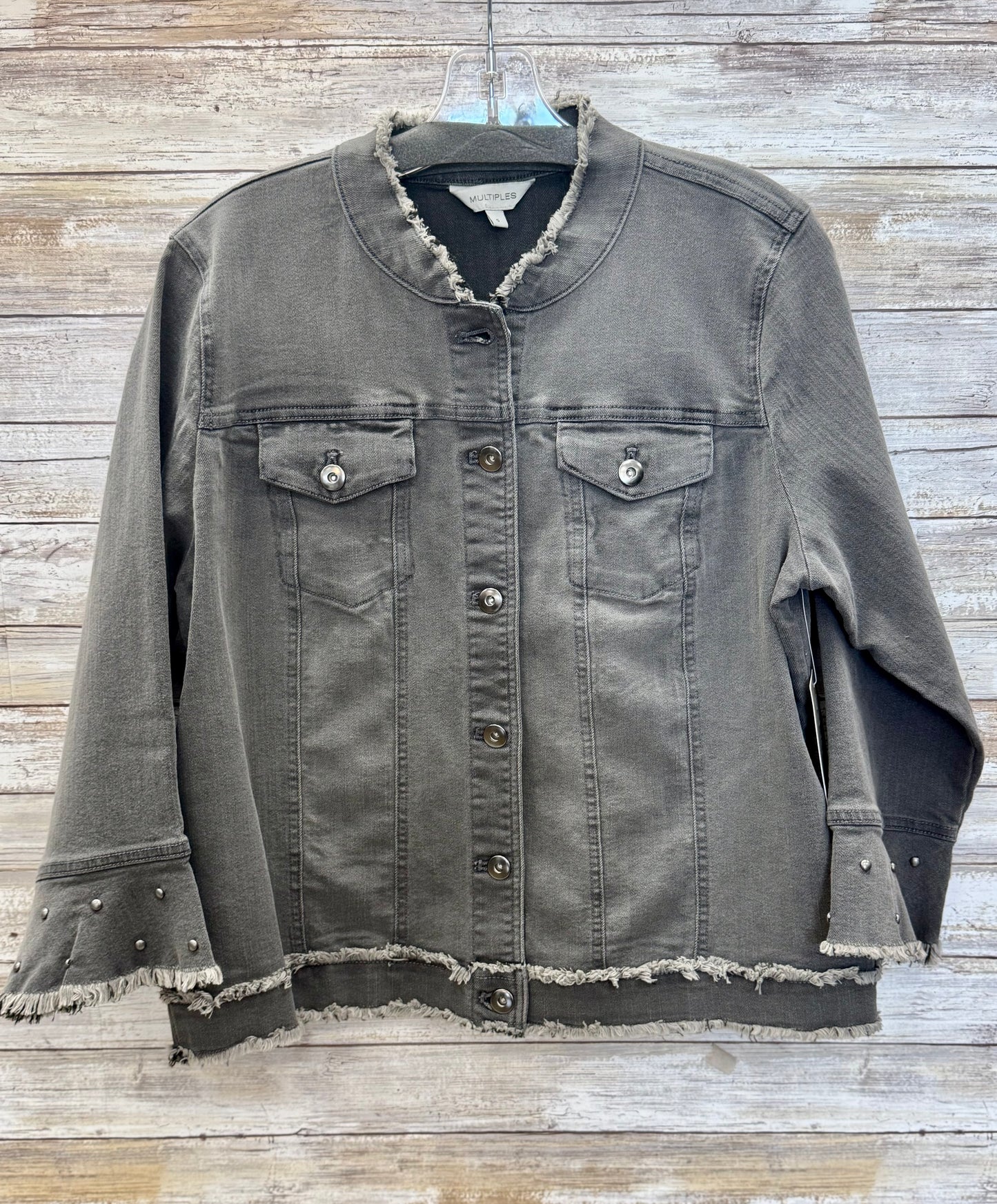 3/4 Flounce Sleeve Jean Jacket