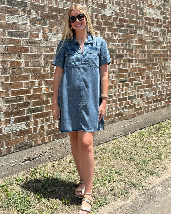 Denim Shift Dress