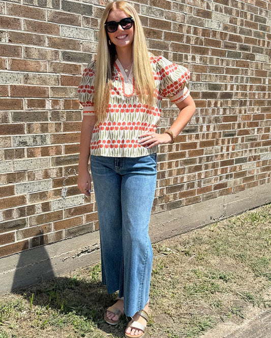 Tulip Puff Sleeve Top