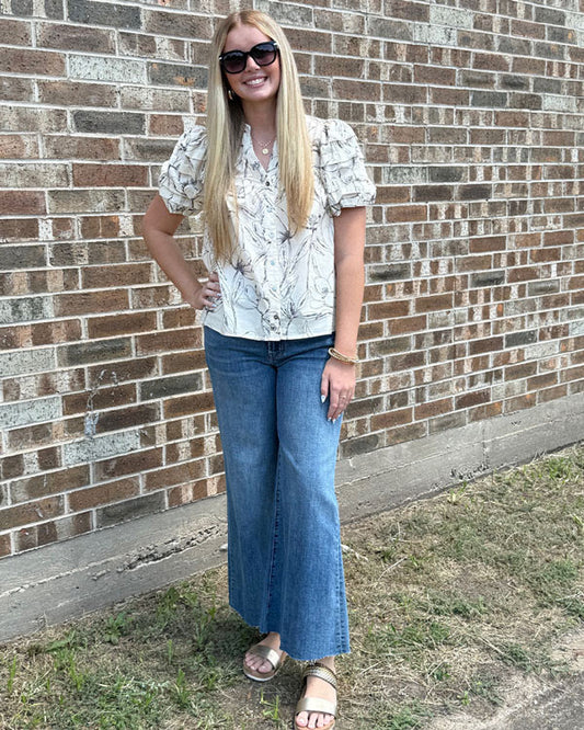 Floral Print V-Neck