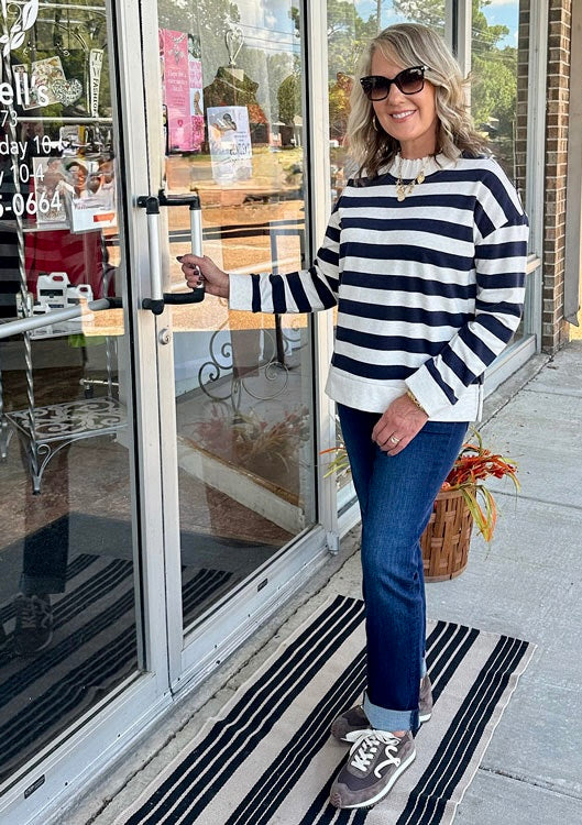Long-Sleeve Crew Neck Top
