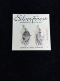 Pink Hummingbird Earring