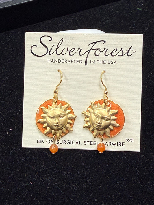 Gold Sun Earring