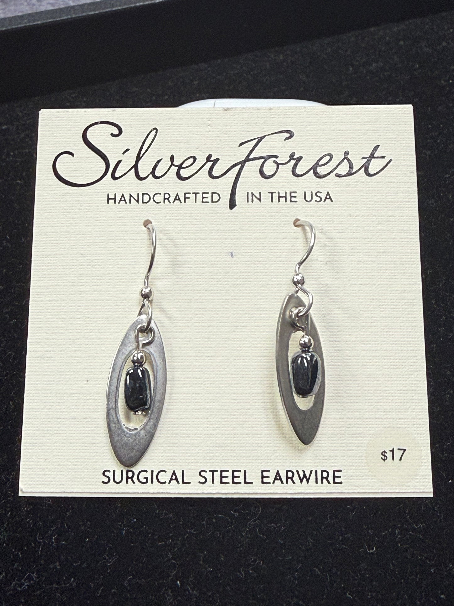 Dangle Silver & Black