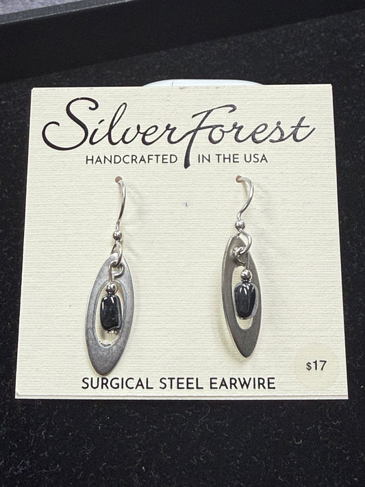 Dangle Silver & Black