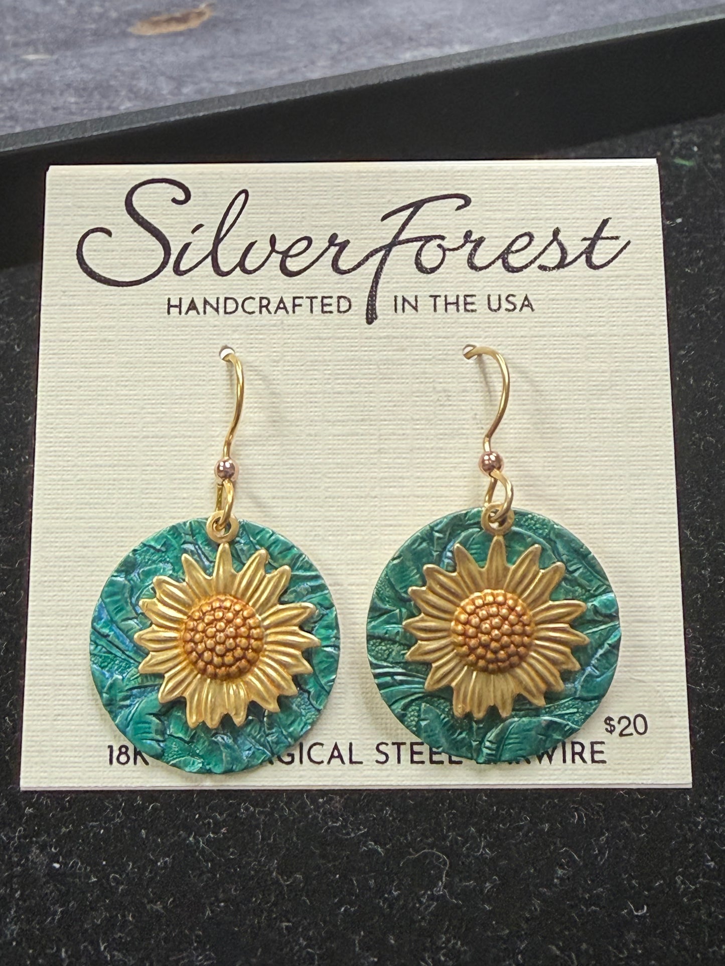 Sunflower Dangle Earring