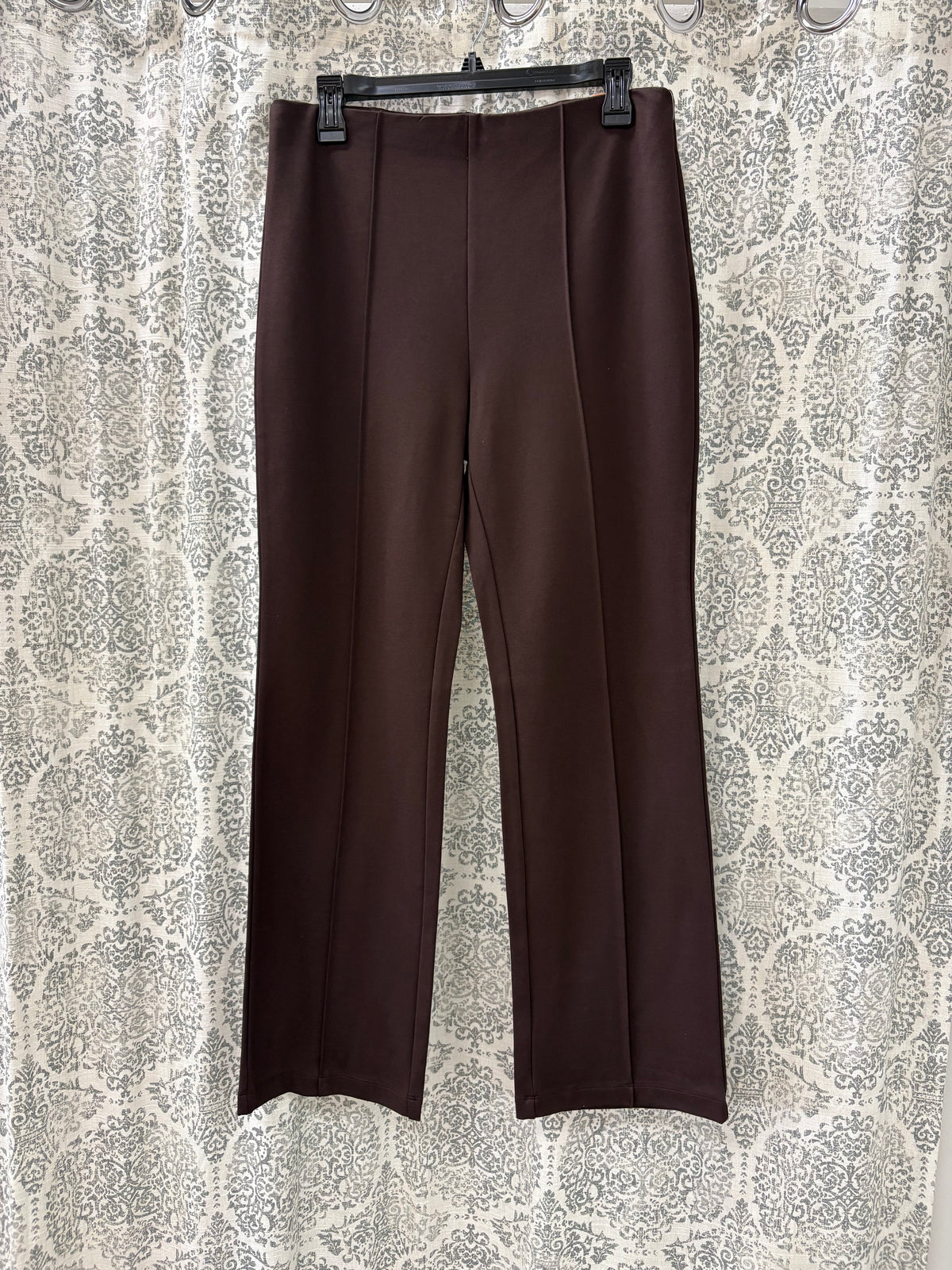 Stretch Ponte Pintuck Flare Leg Pant