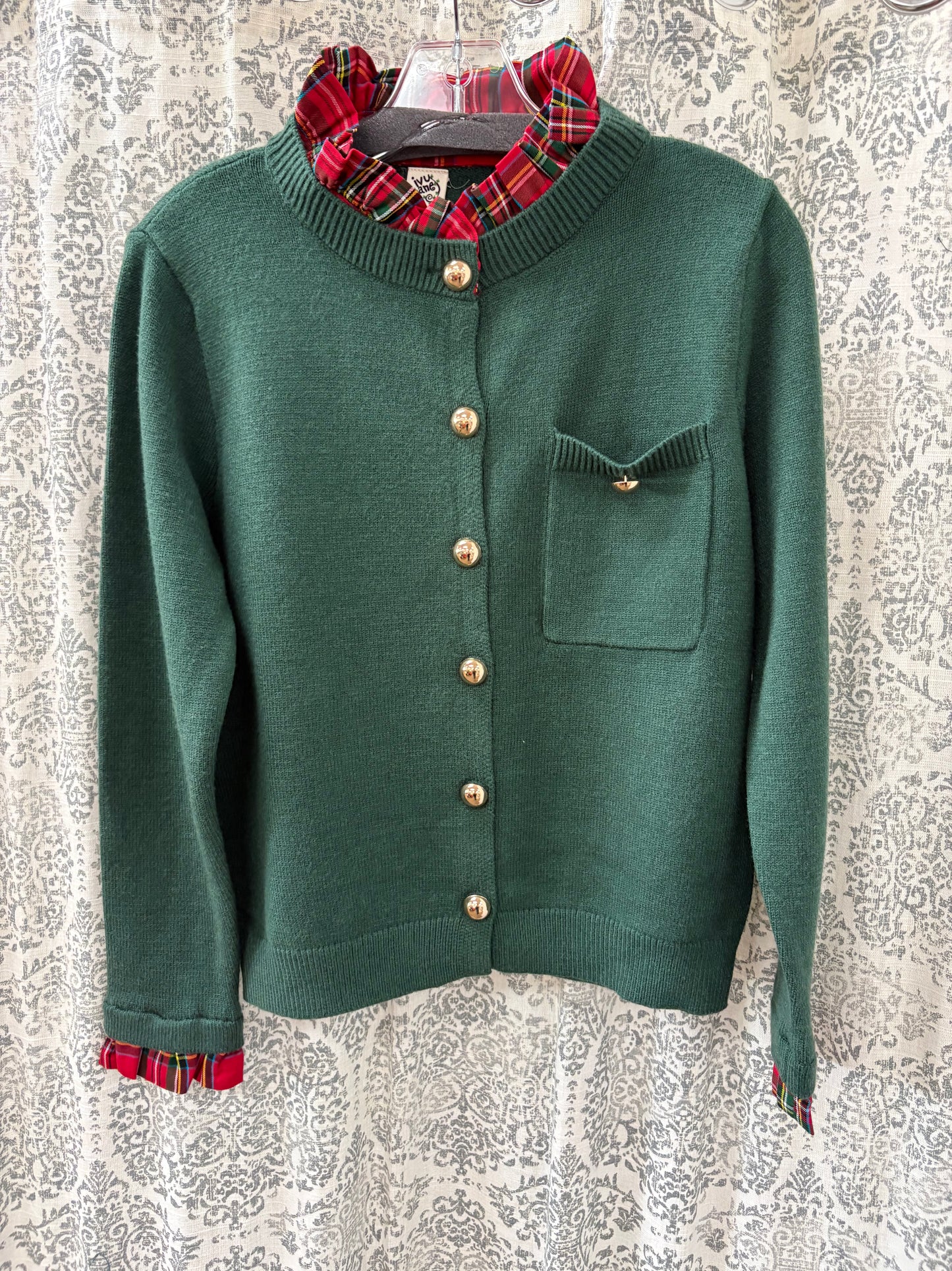 Ruffled Trim Cardigan