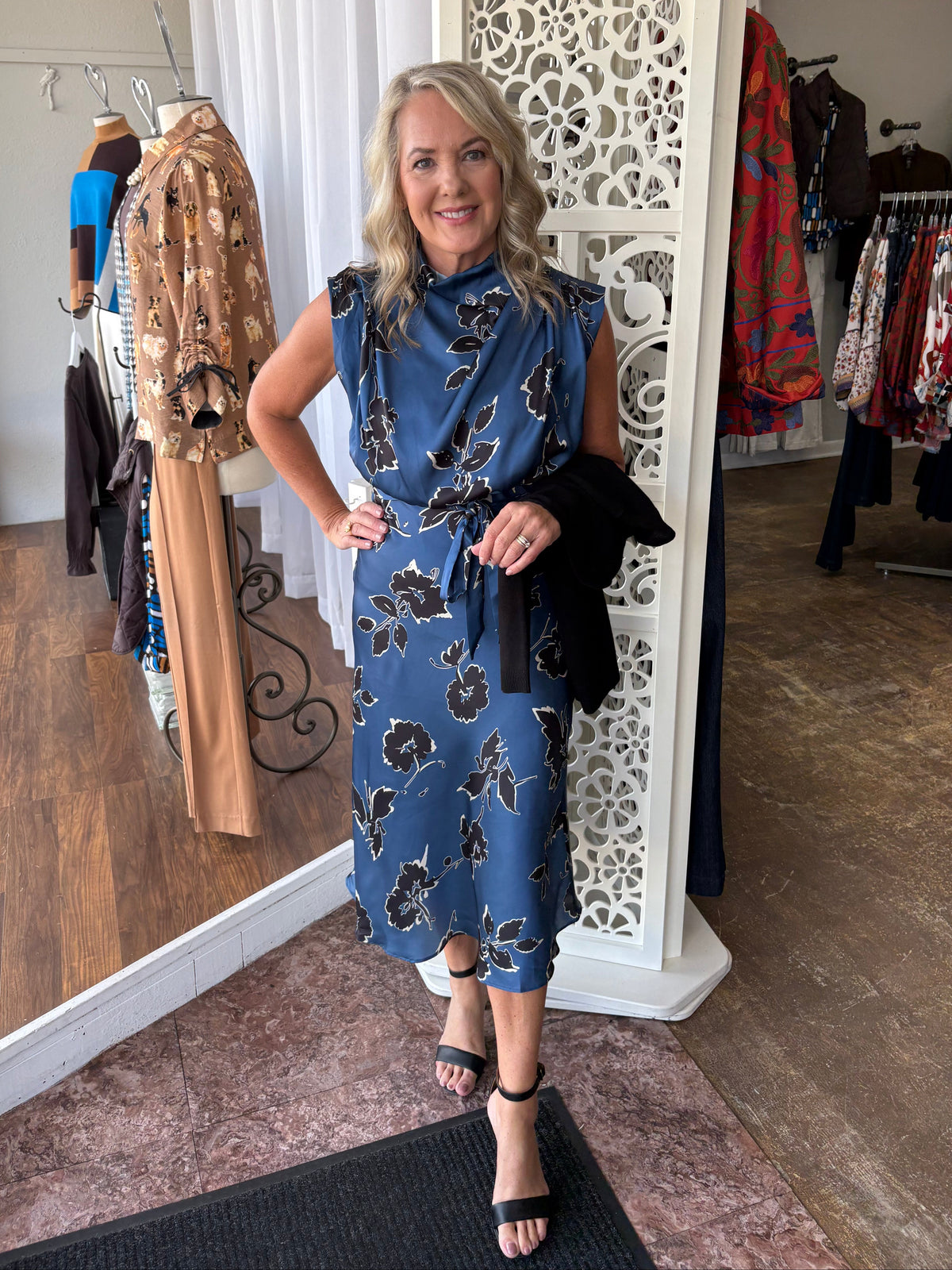 Midi Dress w/ Tie