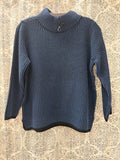 Mock-Neck Ribbed Knit Top
