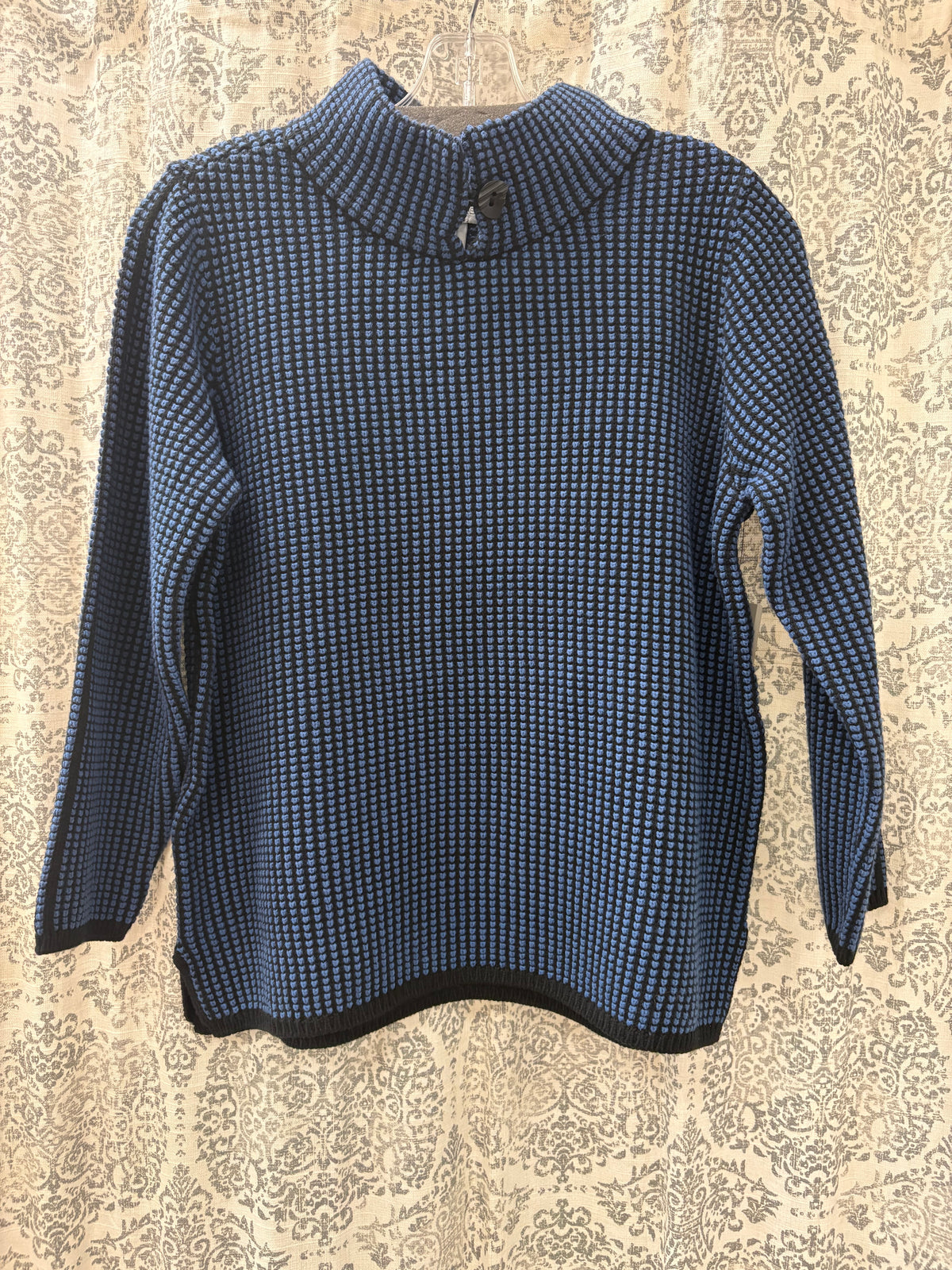 Mock-Neck Ribbed Knit Top
