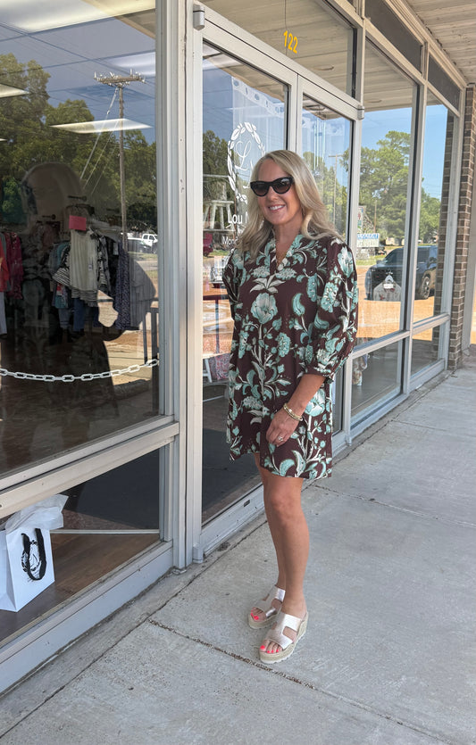 Allover Print Dress