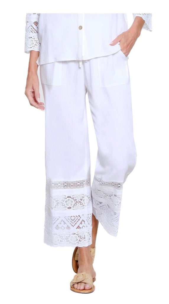 Draw String Elastic Waist Pant Crop Pant