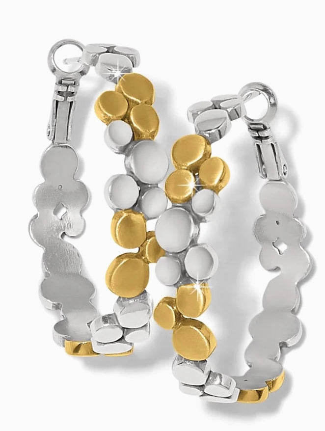 Pebble Edge Large Hoop Earrings