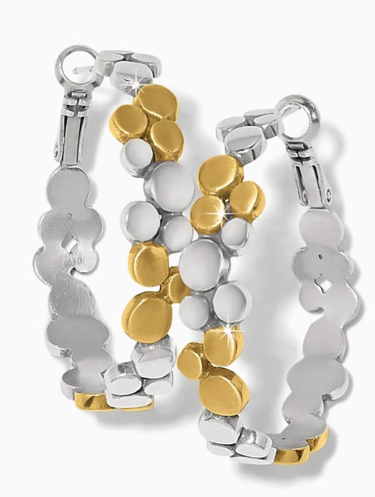Pebble Edge Large Hoop Earrings