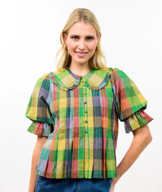 Blocks Of Plaid Top