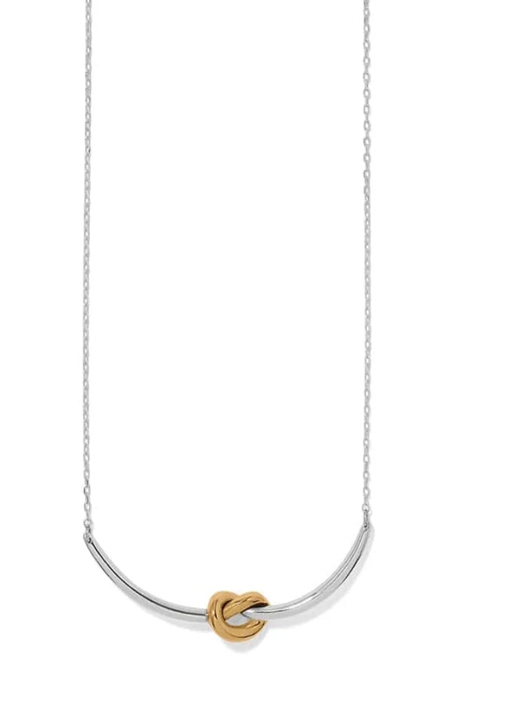 Interlok Single Knot Two Tone Necklace