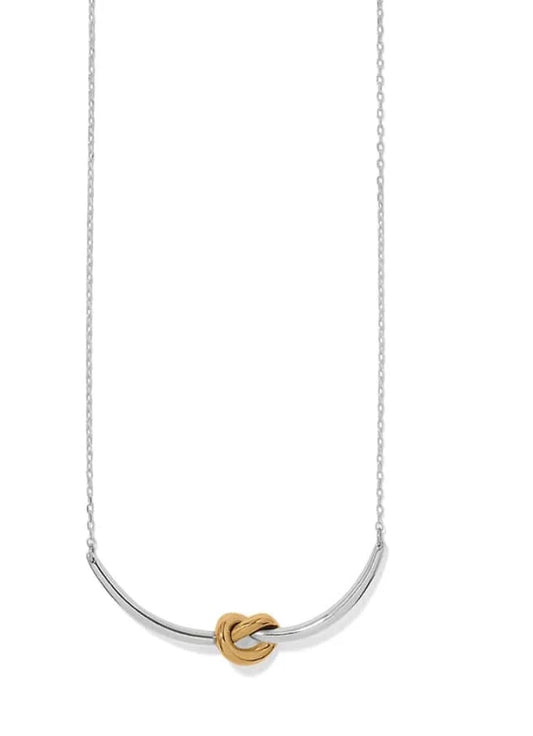 Interlok Single Knot Two Tone Necklace