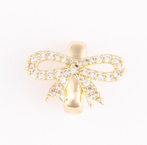 Camryn Pave Bow Luxe Charm