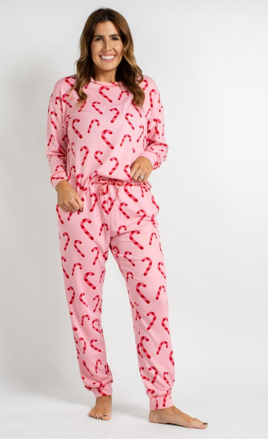 Candy Cane Wishes Lounge Pajama Set
