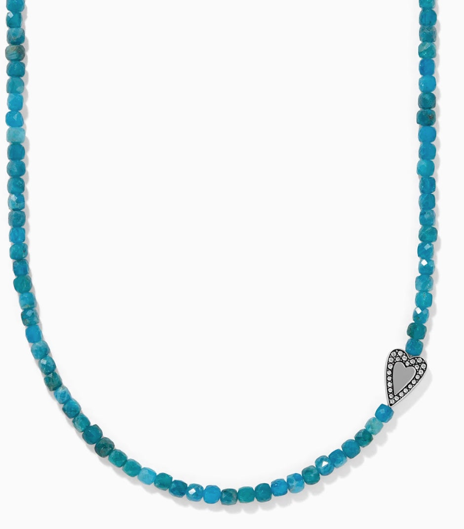 Love Message Be Bold Teal Necklace