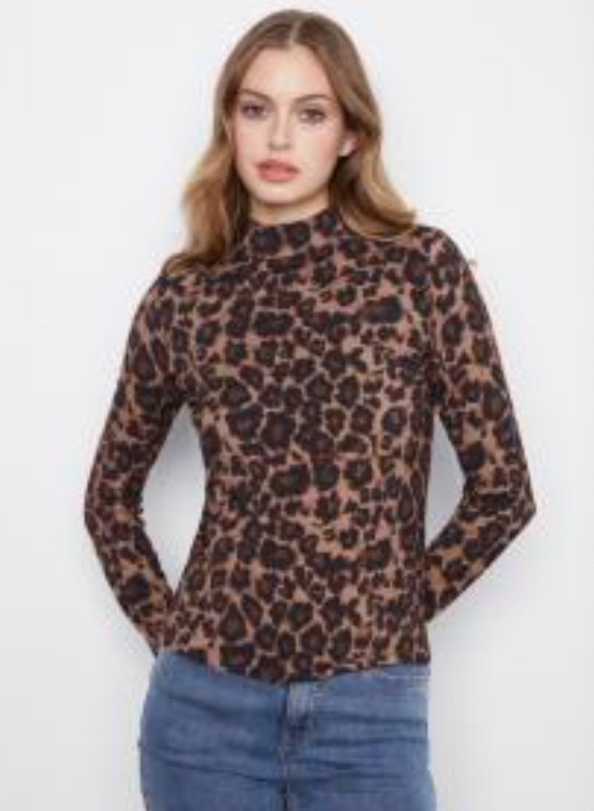 Fitted Mock Neck Top