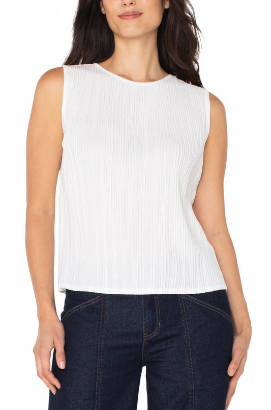 Sleeveless Crew Neck Knit Top