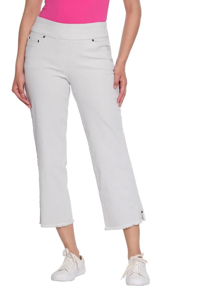 Pull On Fringe Hem Crop Pant