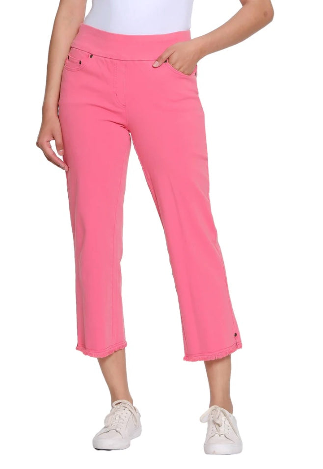 Pull On Fringe Hem Crop Pant