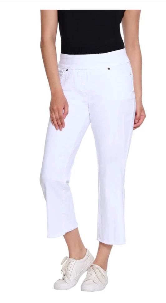 Pull On Fringe Hem Crop Pant