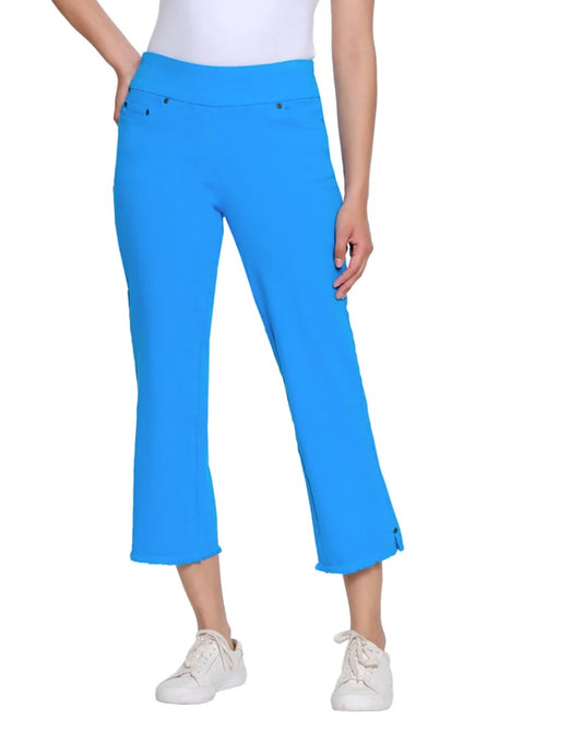 Pull On Fringe Hem Crop Pant