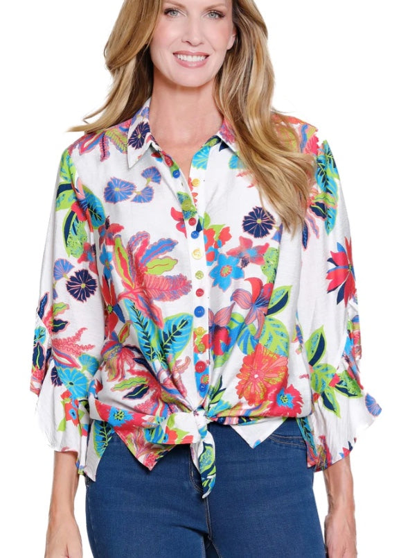 Roll Tab Button Up Front Shirt