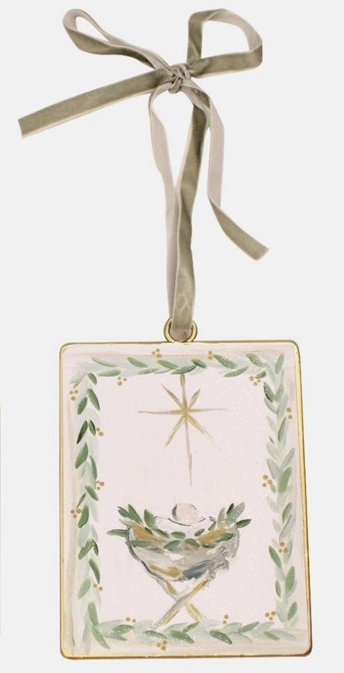 Metal Disc Manger Ornament