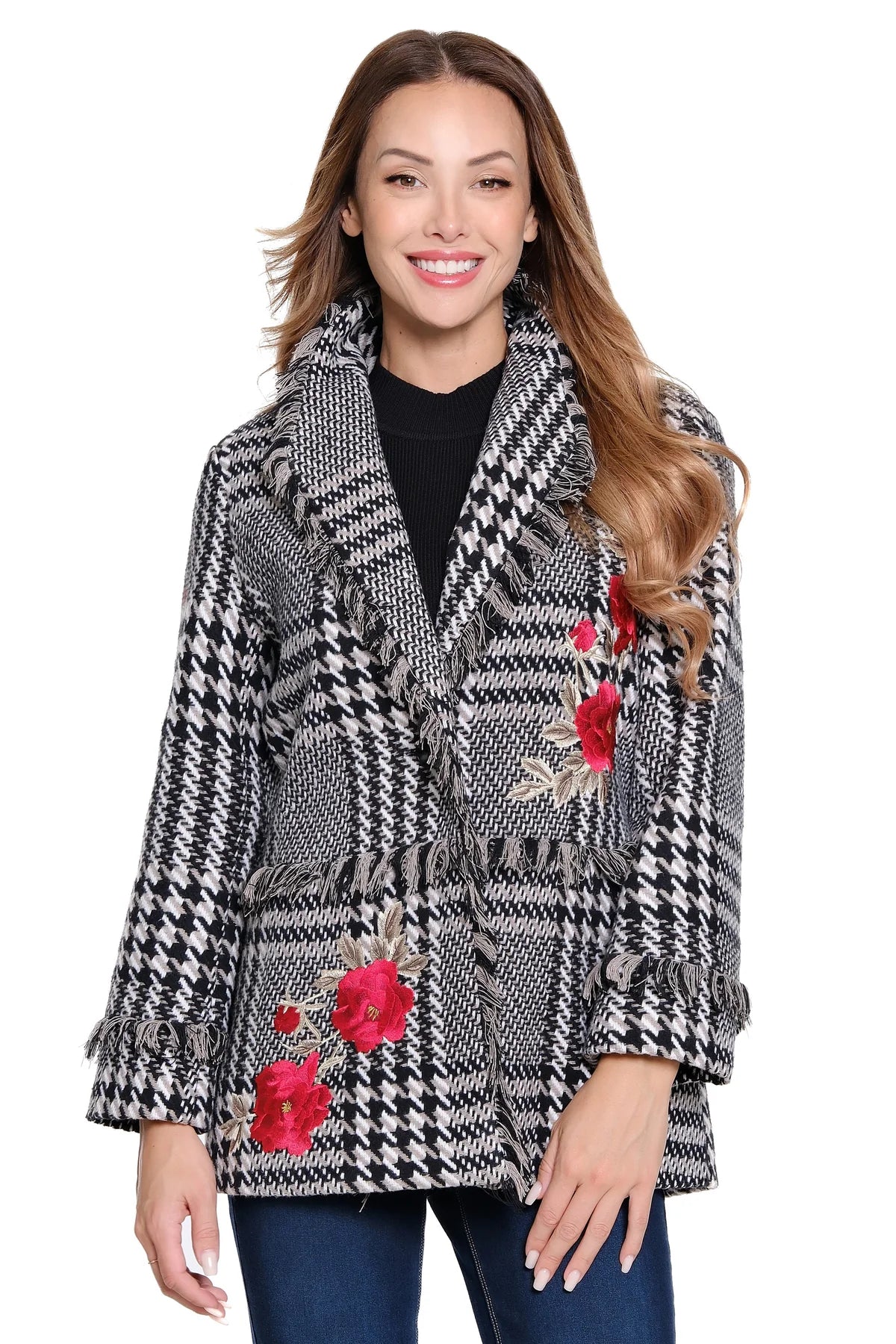 Plaid Tweed Coat