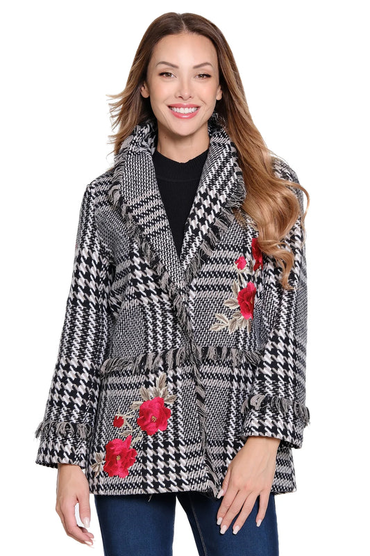 Plaid Tweed Coat