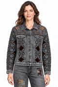 Woven Denim Collard Button Front L/S Jacket