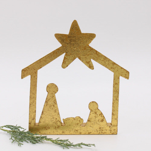 6" Gold Nativity Silhouette